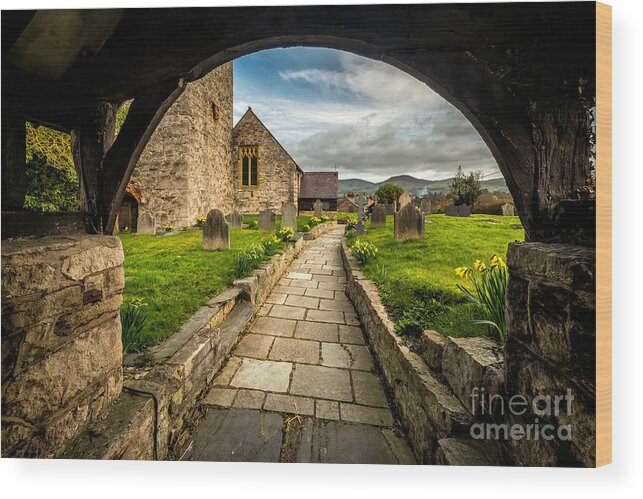 British Wood Print featuring the photograph Church Entrance by Adrian Evans