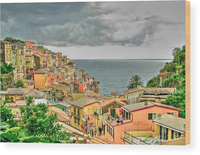 Ocean Wood Print featuring the photograph Cinque Terre 4 by Will Wagner