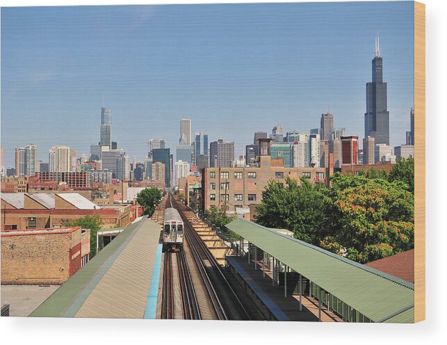 Downtown District Wood Print featuring the photograph City Panoramic by Bruce Leighty