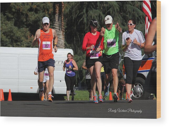 Alzheimer's 5k Run 2014 Wood Print featuring the photograph Clearing the Path by Randy Wehner