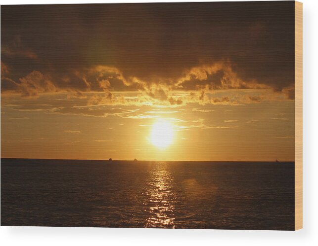 Clearwater Sunset Wood Print featuring the photograph Clearwater Sunset by Ivete Basso Photography