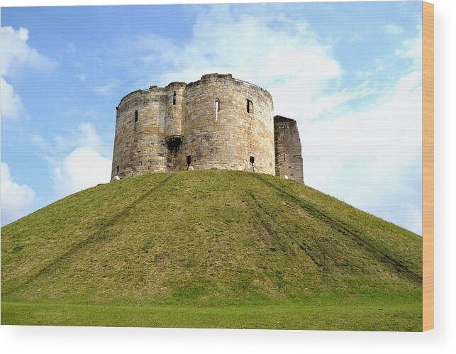 Stone Wood Print featuring the photograph Clifford's Tower York by Scott Lyons