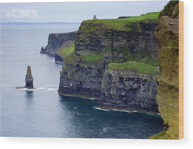Tranquility Wood Print featuring the photograph Cliffs Of Moher by Sebastian Condrea