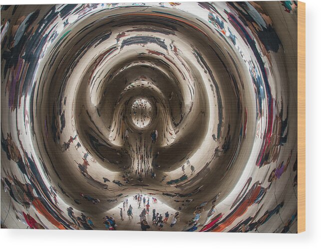 Cloud Gate Wood Print featuring the photograph Cloud Gate by James Howe