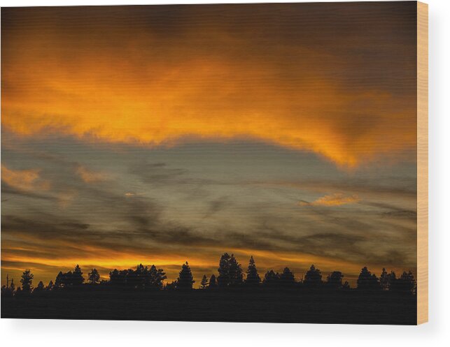 Bryce Canyon Wood Print featuring the photograph Clouds at Sunset by George Buxbaum