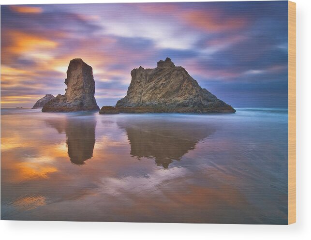 Clouds Wood Print featuring the photograph Coastal Cloud Dance by Darren White