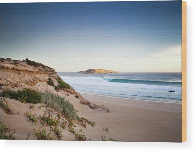 Tranquility Wood Print featuring the photograph Coastal Surf, Eyre Peninsula, South by Robert Lang Photography