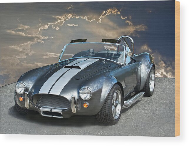 Auto Wood Print featuring the photograph Cobra in the Clouds by Dave Koontz