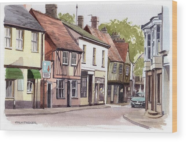 English Villages Wood Print featuring the painting Coggeshall by Colin Parker
