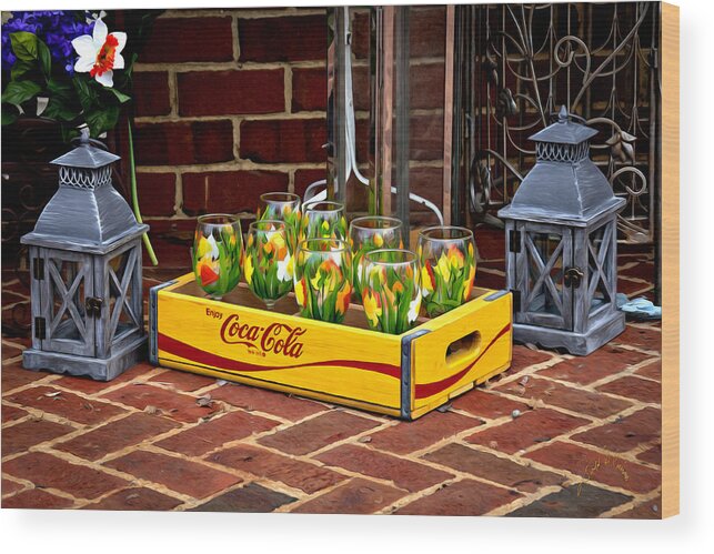 Glocester Wood Print featuring the photograph Coke and Daffodils by T Cairns