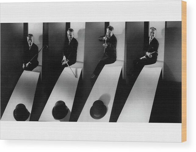 Personality Wood Print featuring the photograph Collage Of Charlie Chaplin by Edward Steichen