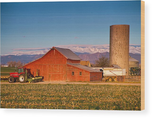 Colorado Wood Print featuring the photograph Colorado Front Range Farming by James BO Insogna