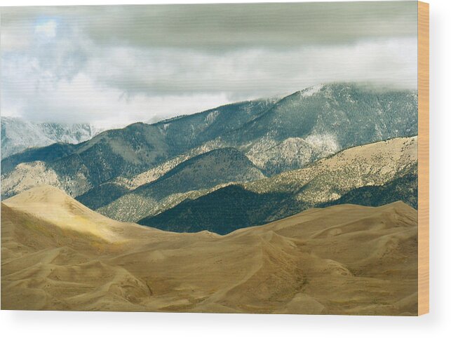 Landscape Wood Print featuring the photograph Colorado Mountain View by Eva Kato