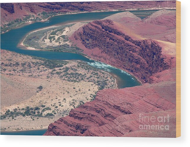 Grand Canyon National Park Wood Print featuring the photograph Colorado River Natural Abstract by Debra Thompson