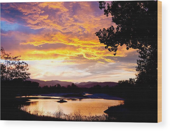 Sunsets Wood Print featuring the photograph Colorado Summer Sunset by James BO Insogna