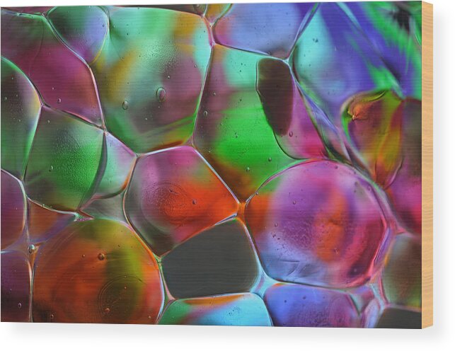 Glass Wood Print featuring the photograph Colorful Blown Glass by Liz Mackney