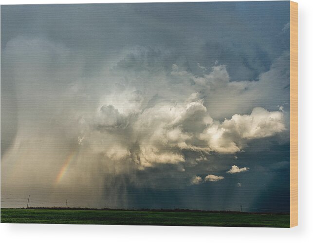 Thunderstorm Wood Print featuring the photograph Colorful Ice Machine by Marcus Hustedde