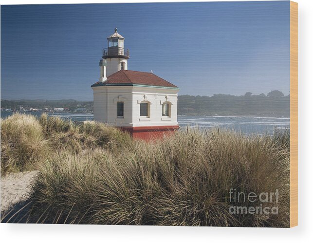 Animal Wood Print featuring the photograph Coquille River Lighthouse by Peter French
