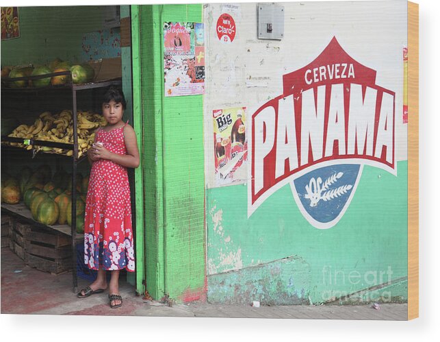 Panama Wood Print featuring the photograph Corner Shop Panama by James Brunker