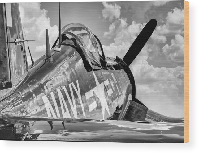 F4u Wood Print featuring the photograph Corsair at rest by Chris Buff