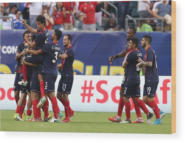 People Wood Print featuring the photograph Costa Rica v Panama: Quarterfinal - 2017 CONCACAF Gold Cup by Patrick Smith