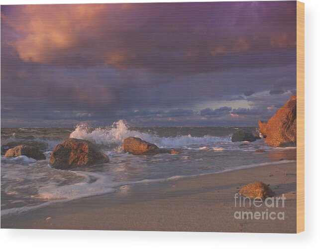 Sunset Wood Print featuring the photograph Cotton Candy Sunset by Amazing Jules