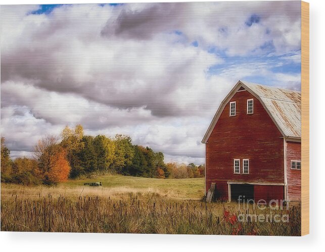 Maine Wood Print featuring the photograph Country Living by Brenda Giasson