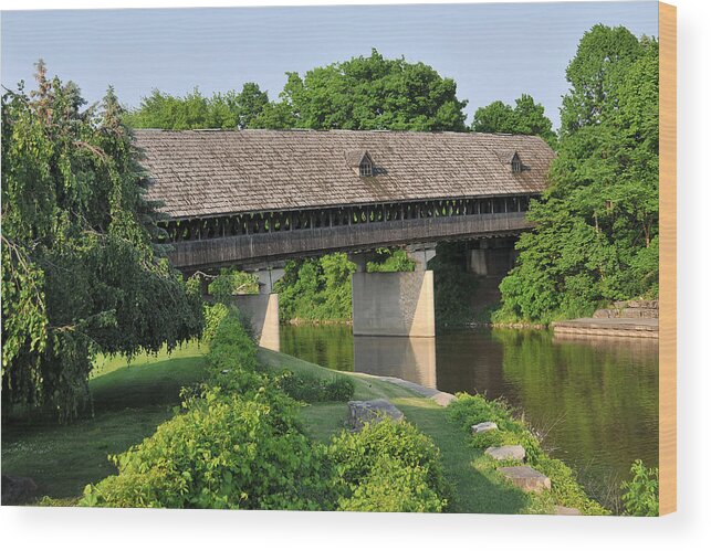  Wood Print featuring the photograph Covered Bridge by Gene Tatroe