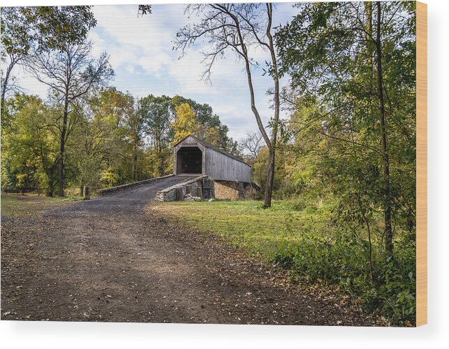 Covered Bridge Wood Print featuring the photograph Covered Bridge by Phil Abrams