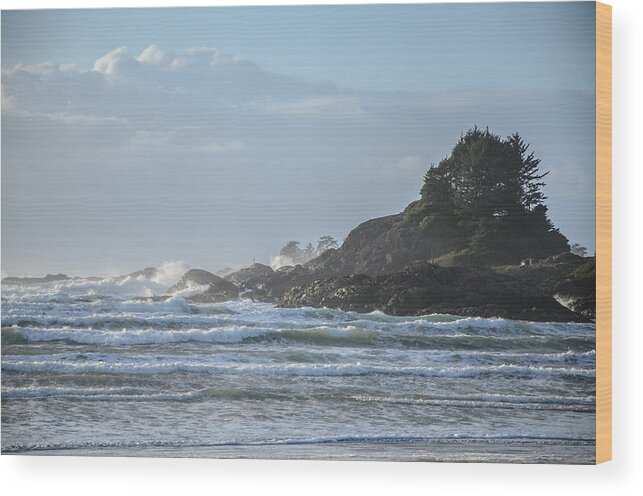 Cox Bay Wood Print featuring the photograph Cox Bay Afternoon Waves by Roxy Hurtubise