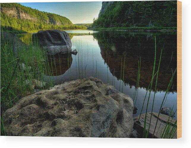 Aboriginal Wood Print featuring the photograph Crescent Lake Sunset by Jakub Sisak