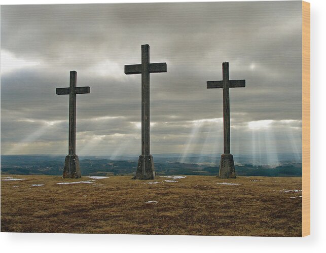 Musee Wood Print featuring the photograph Crosses by Rod Jones
