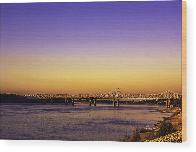 Mississippi River Wood Print featuring the photograph Crossing the Mississippi by Barry Jones