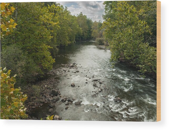 Croton Dam Wood Print featuring the photograph Croton River 1 by Frank Mari