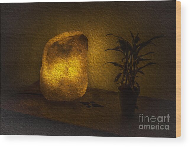 Salt Crystal Wood Print featuring the photograph Crystal Light by Bruno Santoro