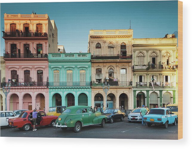 People Wood Print featuring the photograph Cuba, Havana, Havana Vieja, Outside T by Walter Bibikow