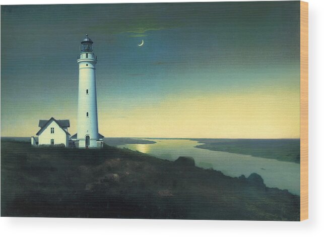 Light House Wood Print featuring the painting Daily Illuminations by Douglas MooreZart