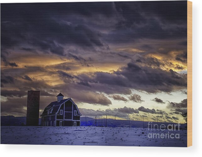 Co. Usa Wood Print featuring the photograph Daniel's Foreboding Sunset by Kristal Kraft