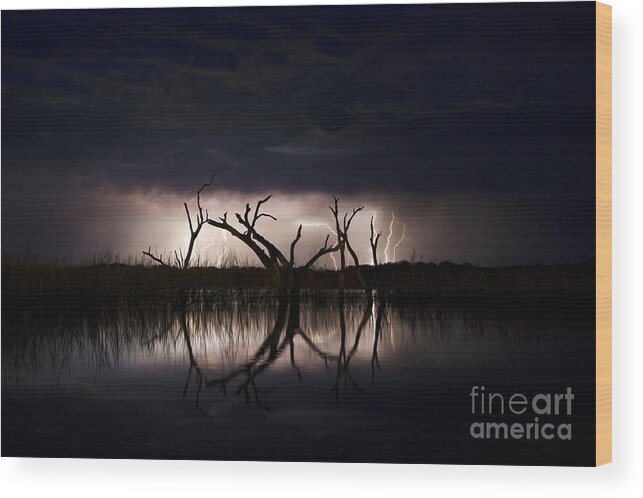 Ryan Smith Wood Print featuring the photograph Dark Skies by Ryan Smith