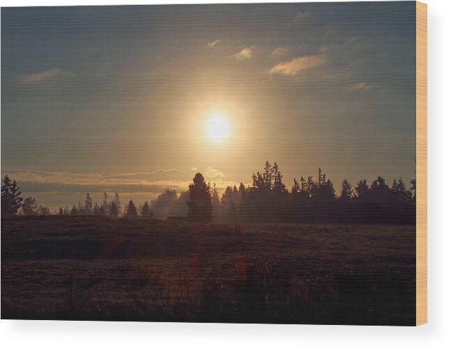 Landscape Wood Print featuring the photograph Daybreak by Rory Siegel