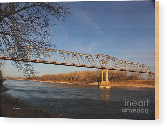 Decatur Wood Print featuring the photograph Decatur Bridge by Yumi Johnson