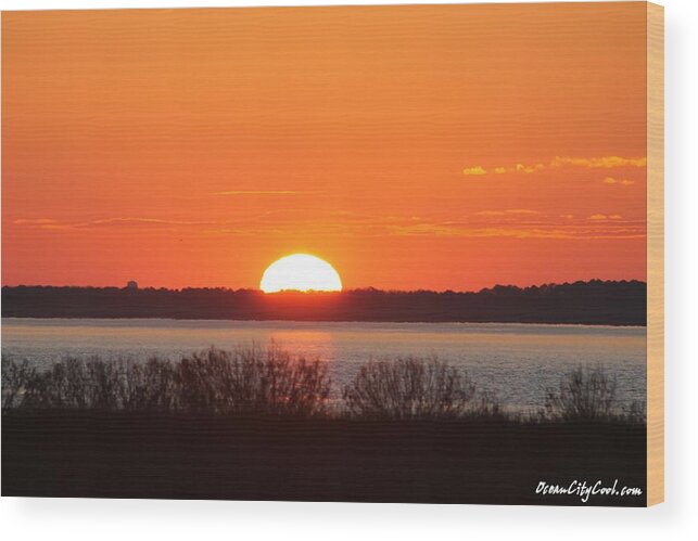 Sunset Wood Print featuring the photograph December's First Sunset by Robert Banach