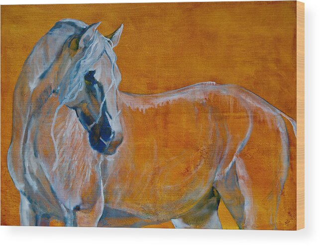 Horses Wood Print featuring the painting Del Sol by Jani Freimann