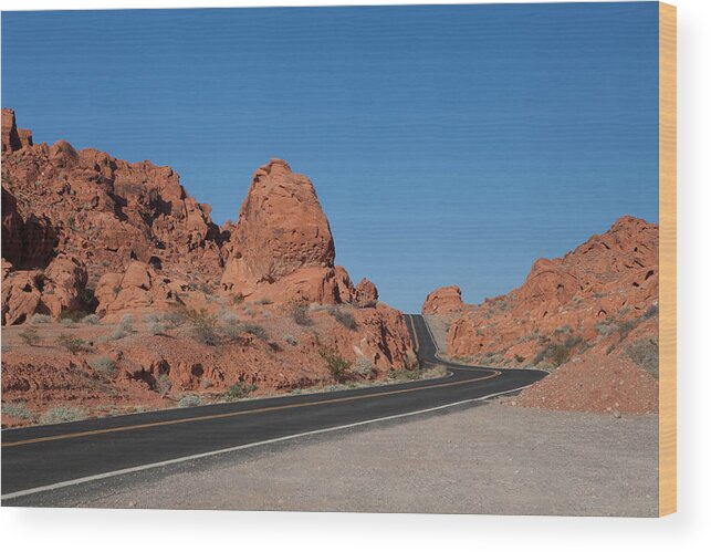 Arid Wood Print featuring the photograph Desert rock formations by Kyle Lee