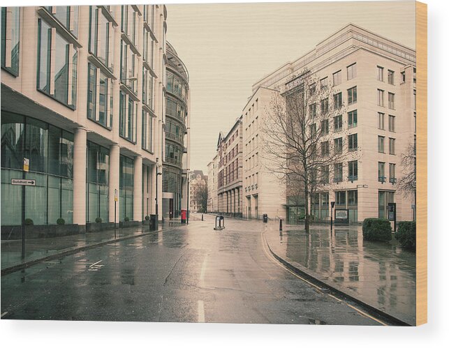 Tranquility Wood Print featuring the photograph Deserted London 04 by Nick Dolding