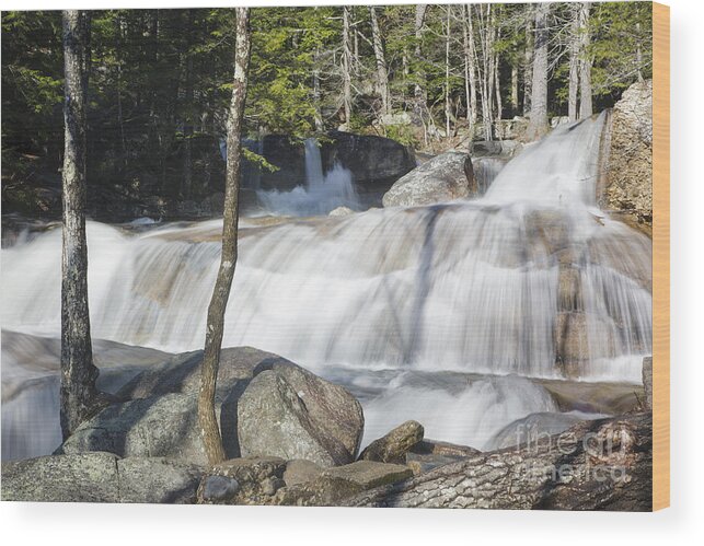 Waterfall Wood Print featuring the photograph Dianas Bath - North Conway New Hampshire USA by Erin Paul Donovan