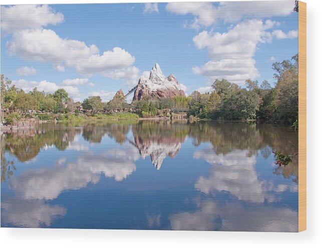 Walt Disney Wood Print featuring the photograph Expedition Everest by John Black