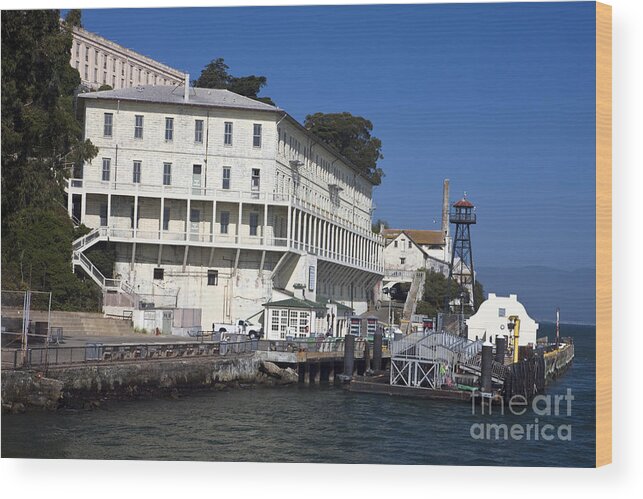 United States Of America Wood Print featuring the photograph Dock at Alcatraz Island by Jason O Watson