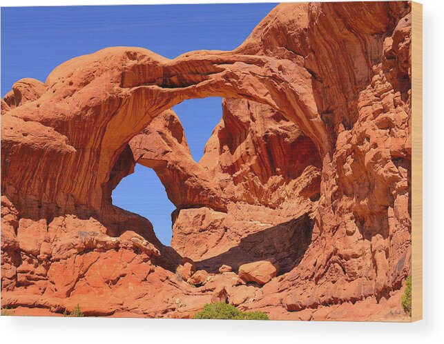 Double Arch Wood Print featuring the photograph Double Arch by Greg Norrell