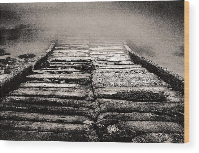 Lith Print Wood Print featuring the photograph Down to the water by Arkady Kunysz